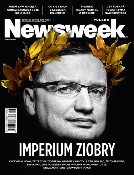 Zbigniew Ziobro, okładka tygodnik Newsweek, sesja wizerunkowa.