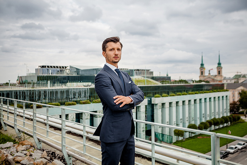 Business Portrait Photography Warsaw Michał Paprocki, legal advisor in Chmaj & Associates law firm - Corporate Photography Poland