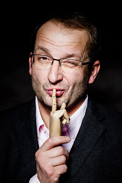 Professional portrait images for editorial, Robert Gorski, creator of The Chairman's Ear polish political satire web series. Robert Górski, creator of The Chairman's Ear political satire web series, leader of Kabaret Moralnego Niepokoju. Business Potographer at Warsaw, Poland