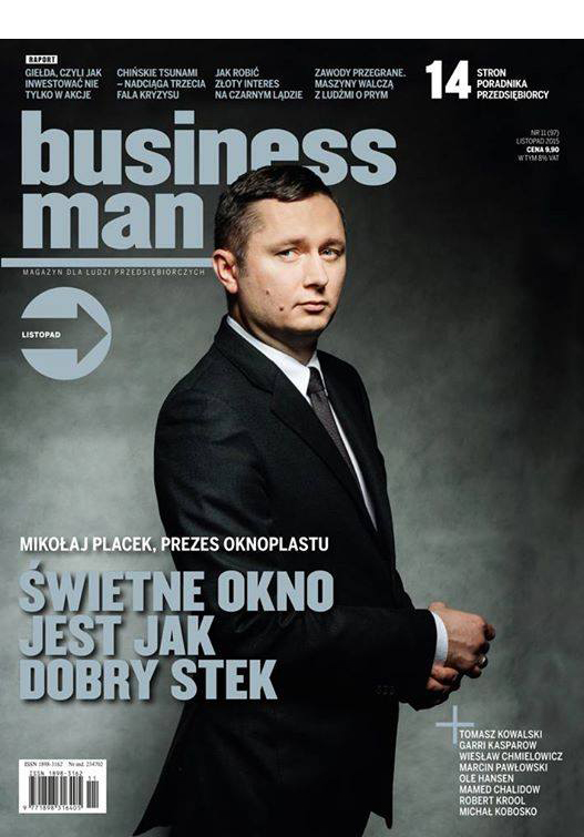 Professional business images in Cracow, Poland. Mikołaj Placek, CEO of Oknoplast corporate potography