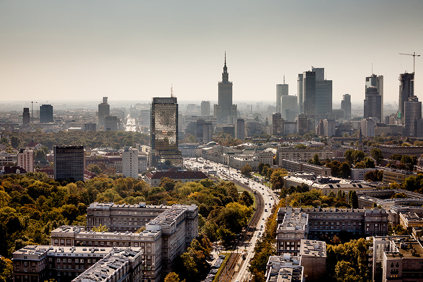 Architecture Photography in Warsaw Panorama of Warsaw City Center