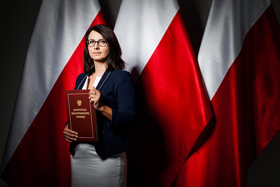 Kamila Gasiuk-Pihowicz, lawyer and politician, professional image session, Constitution of Poland Kamila Gasiuk-Pihowicz, lawyer and politician, professional image session, Constitution of Poland.