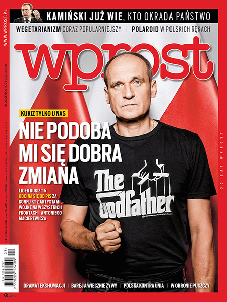 Paweł Kukiz, przewodniczący partii Kukiz'15 i poseł Rzeczypospolitej Polskiej. Okładka magazynu Wprost. Biznesowa Fotografia Wizerunkowa Warszawa.