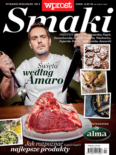 Wojcech Modest Amaro, jeden z najwybitniejszych polskich kucharzy. Okładka magazynu Wprost Smaki. Profesjonalne zdjęcia biznesowe Warszawa.